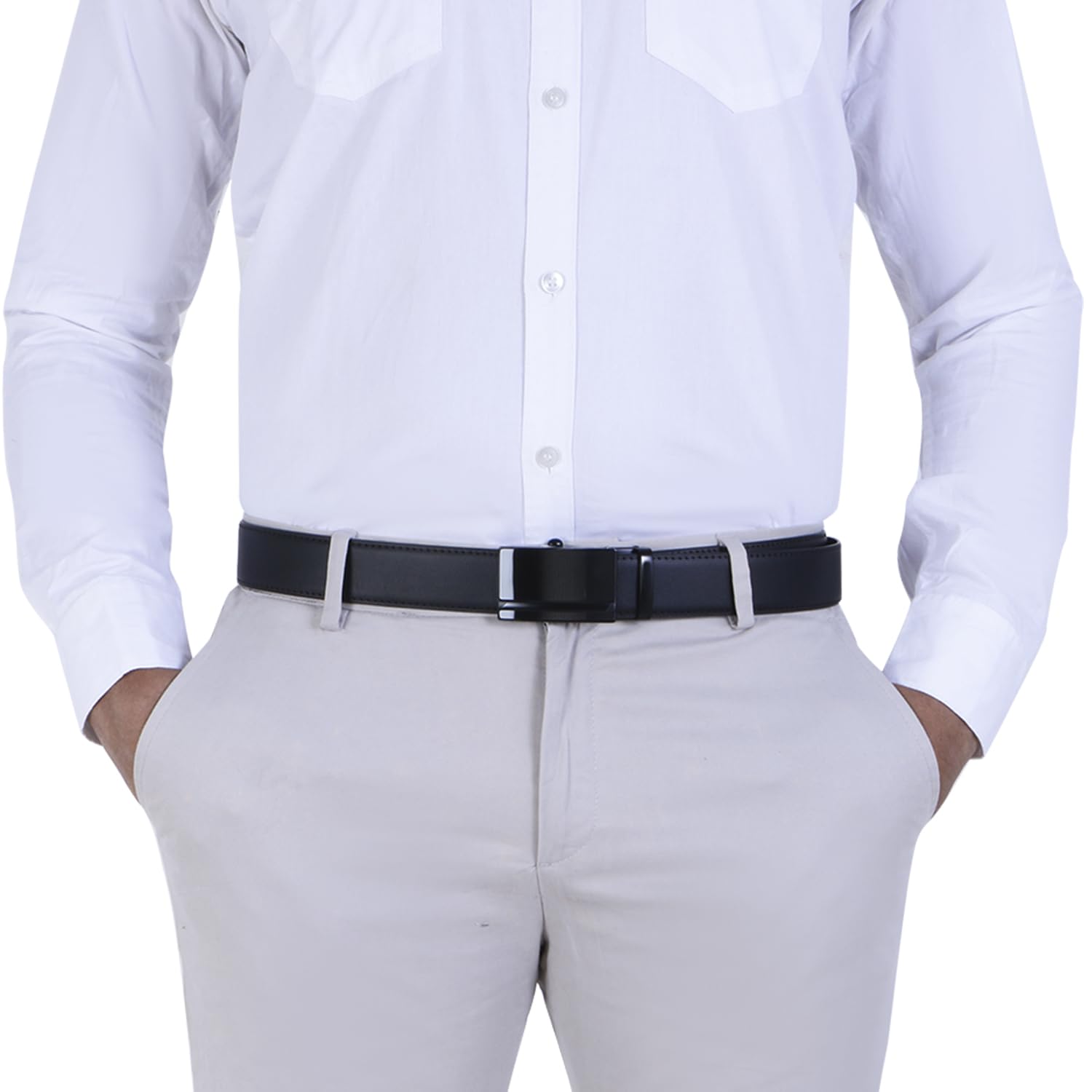 Labnoft Men's Auto Lock PU Leather Belt