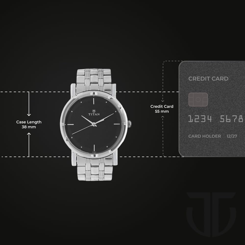 Titan Karishma Analog Black Dial Men's Watch -NM1639SM02 / NL1639SM02