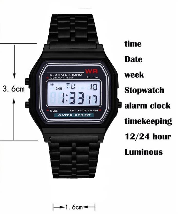 Acnos® Premium Brand Digital 4 Colours Square Dial Unisex Wrist Watch for Men Women Pack of 1 (WR)