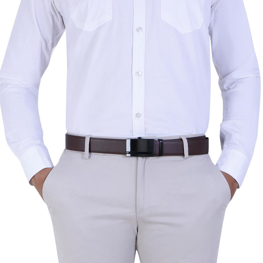 Labnoft Men's Auto Lock PU Leather Belt