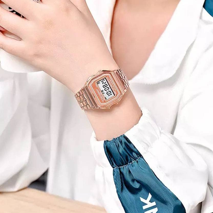 Acnos® Premium Brand Digital 4 Colours Square Dial Unisex Wrist Watch for Men Women Pack of 1 (WR)