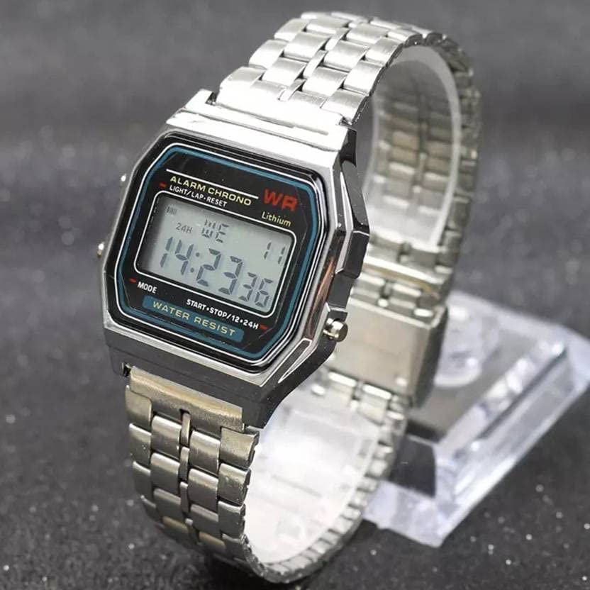 Acnos® Premium Brand Digital 4 Colours Square Dial Unisex Wrist Watch for Men Women Pack of 1 (WR)