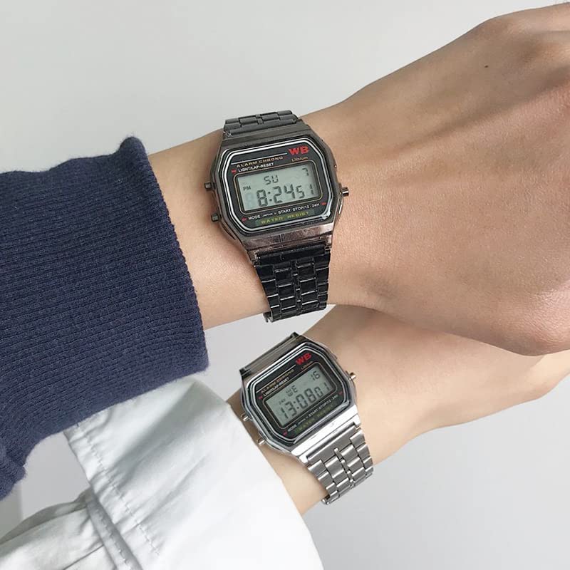 Acnos® Premium Brand Digital 4 Colours Square Dial Unisex Wrist Watch for Men Women Pack of 1 (WR)