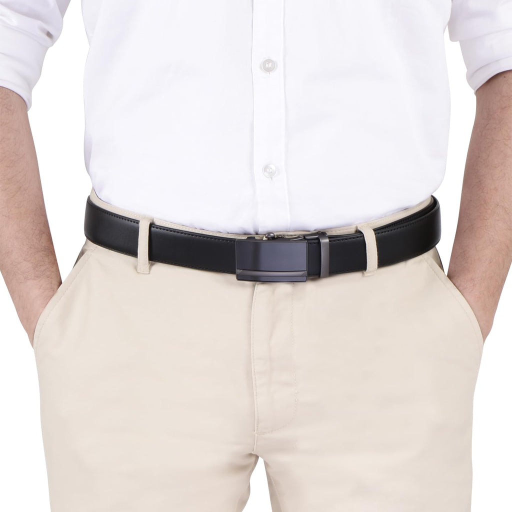 Labnoft Men's Auto Lock PU Leather Belt