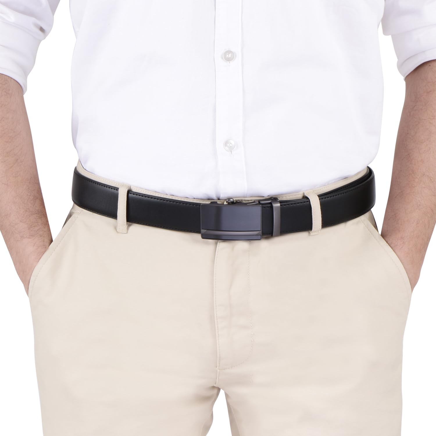 Labnoft Men's Auto Lock PU Leather Belt