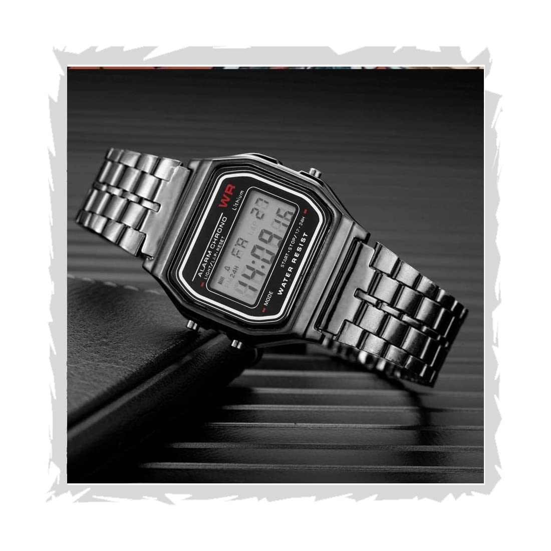 Acnos® Premium Brand Digital 4 Colours Square Dial Unisex Wrist Watch for Men Women Pack of 1 (WR)