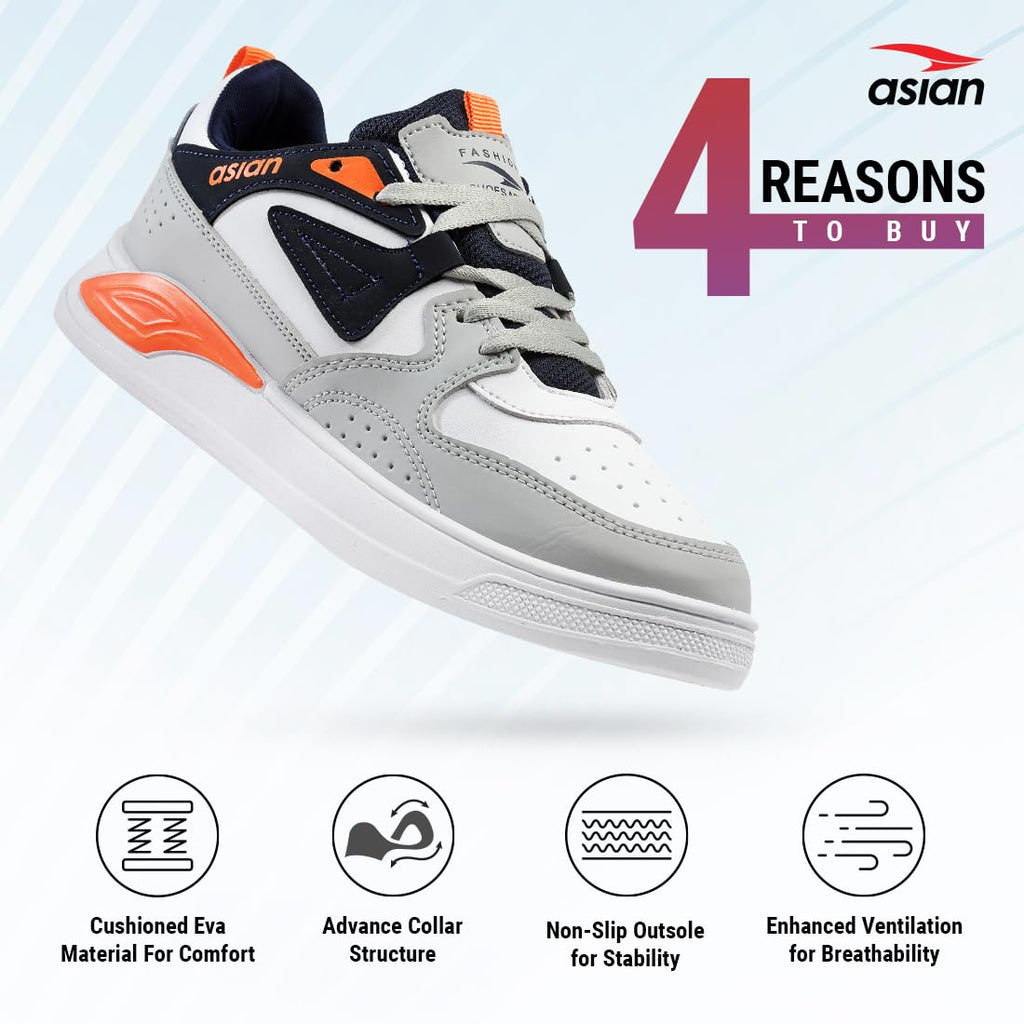 ASIAN Men's TARZAN-11 Casual Sneaker Shoes with Synthetic Upper Lightweight Comfortable Mid Top Sneaker Shoes for Men's & Boy's