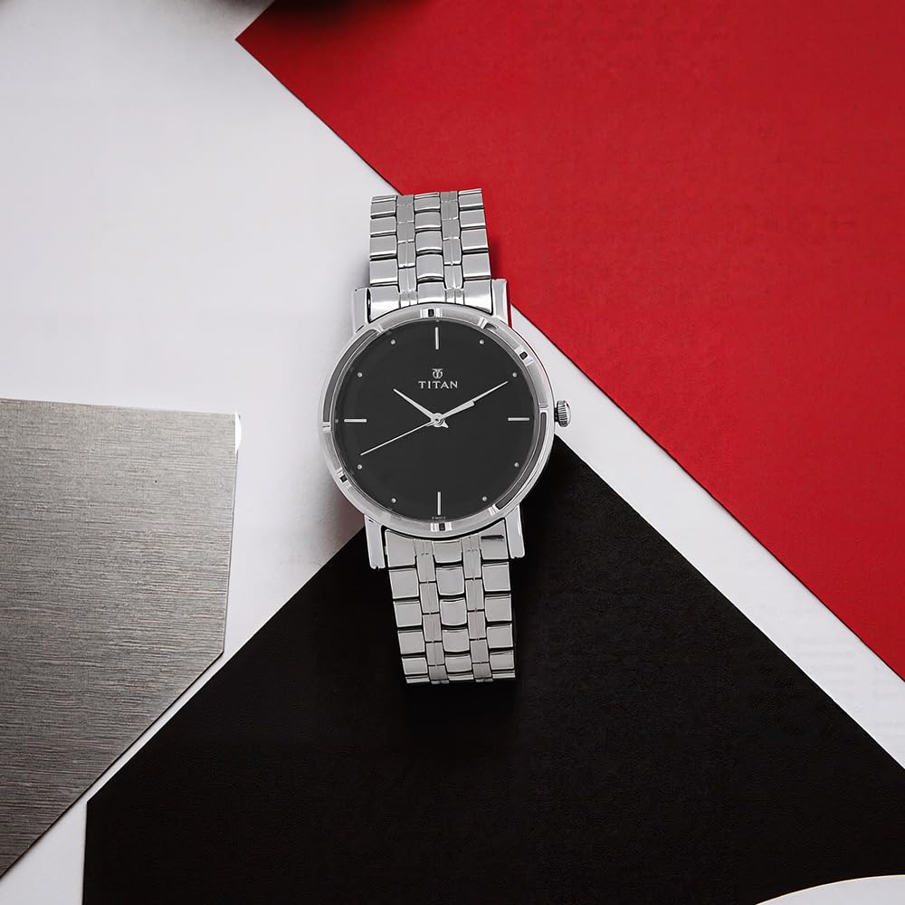 Titan Karishma Analog Black Dial Men's Watch -NM1639SM02 / NL1639SM02