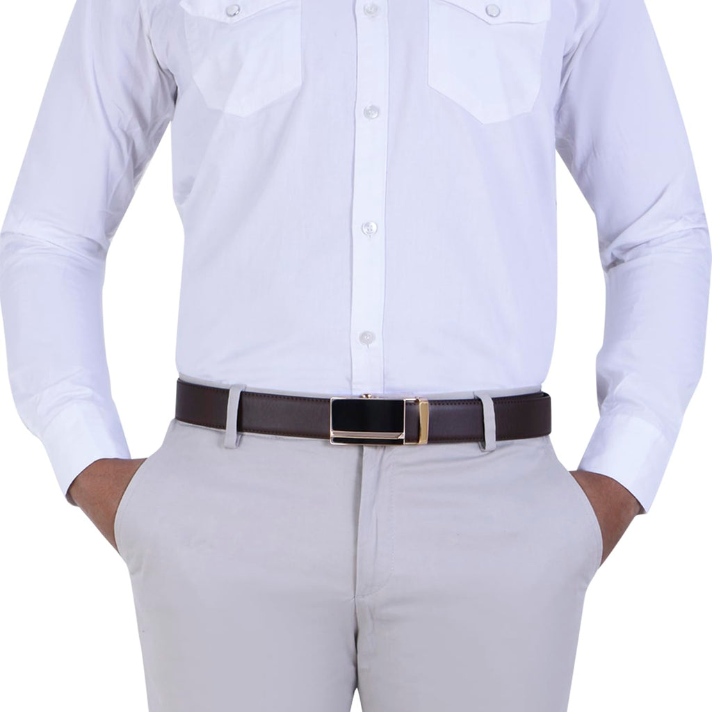 Labnoft Men's Auto Lock PU Leather Belt