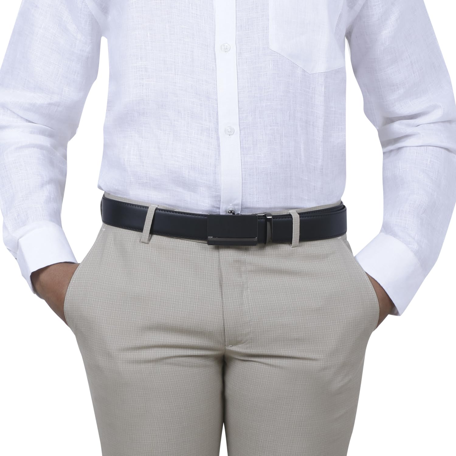 Labnoft Men's Auto Lock PU Leather Belt