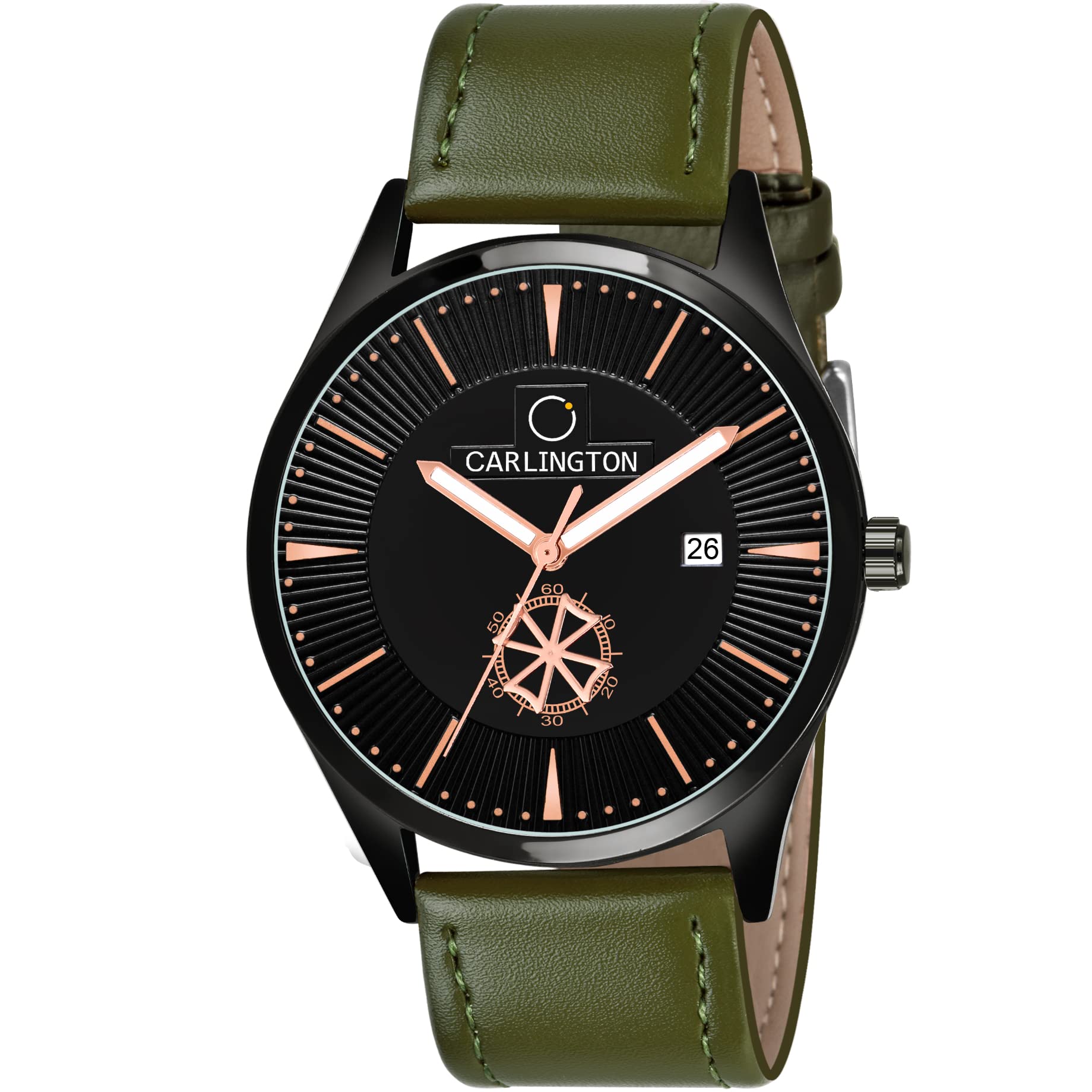 Carlington Analog Watches for Men with Leather Strap - CT 1020