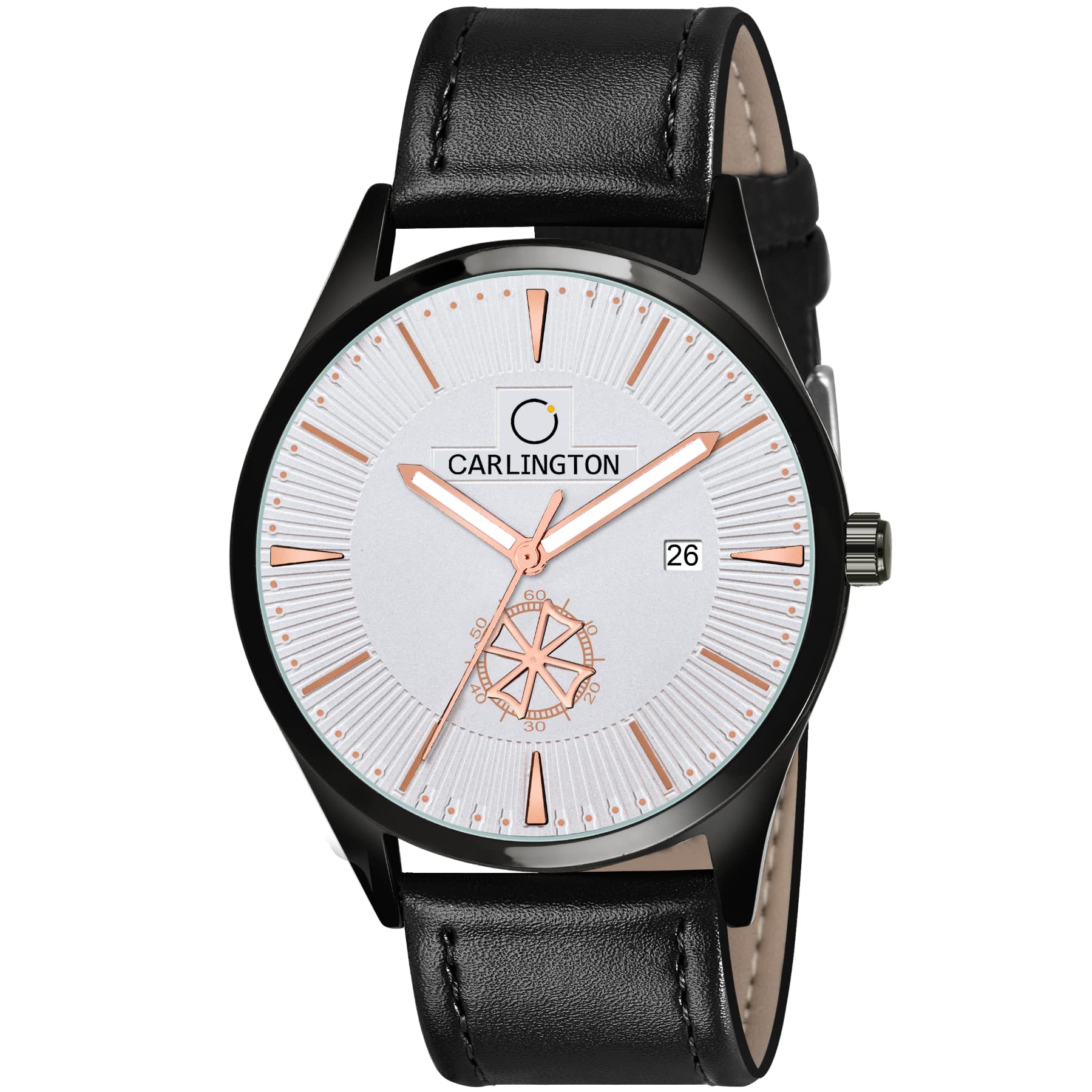 Carlington Analog Watches for Men with Leather Strap - CT 1020