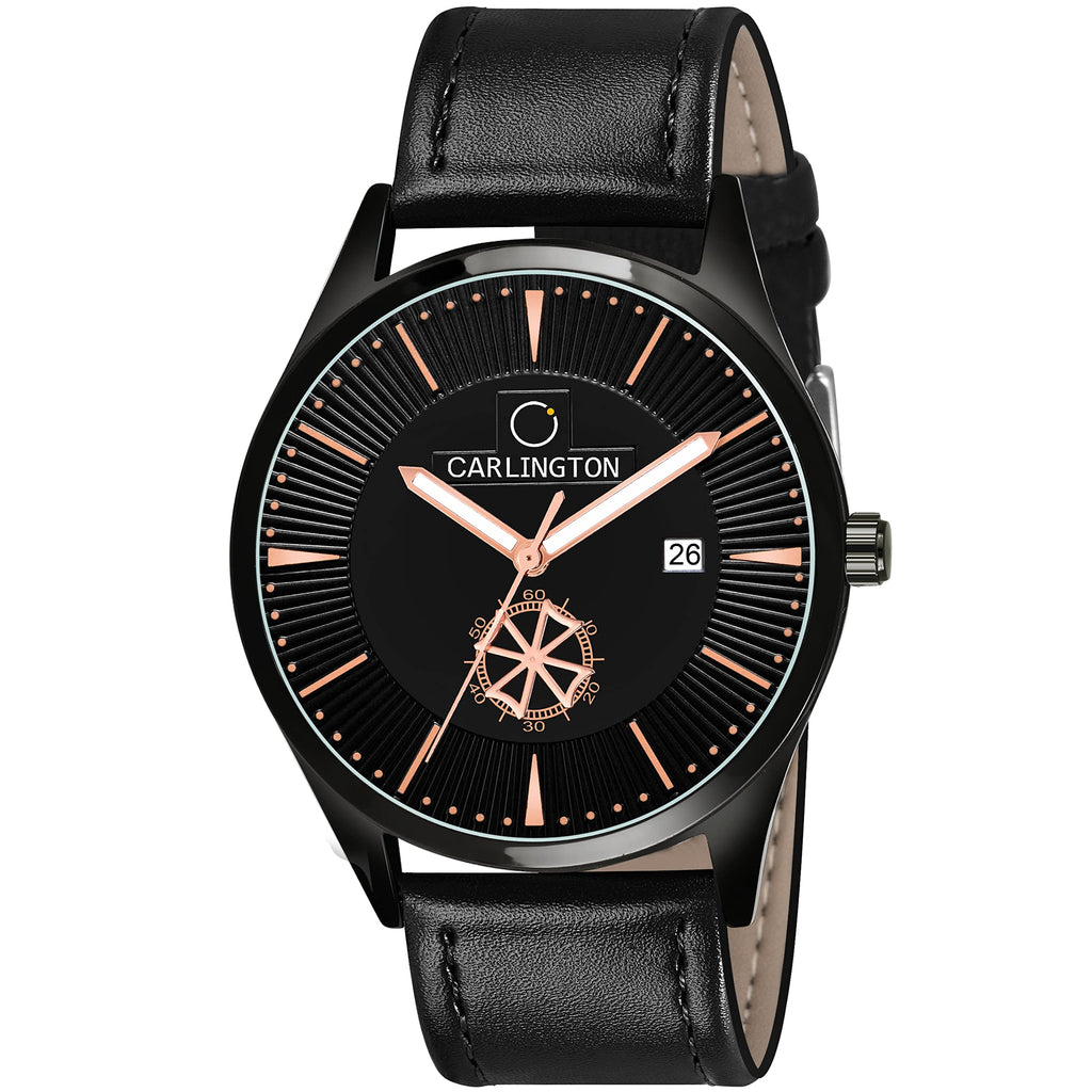 Carlington Analog Watches for Men with Leather Strap - CT 1020