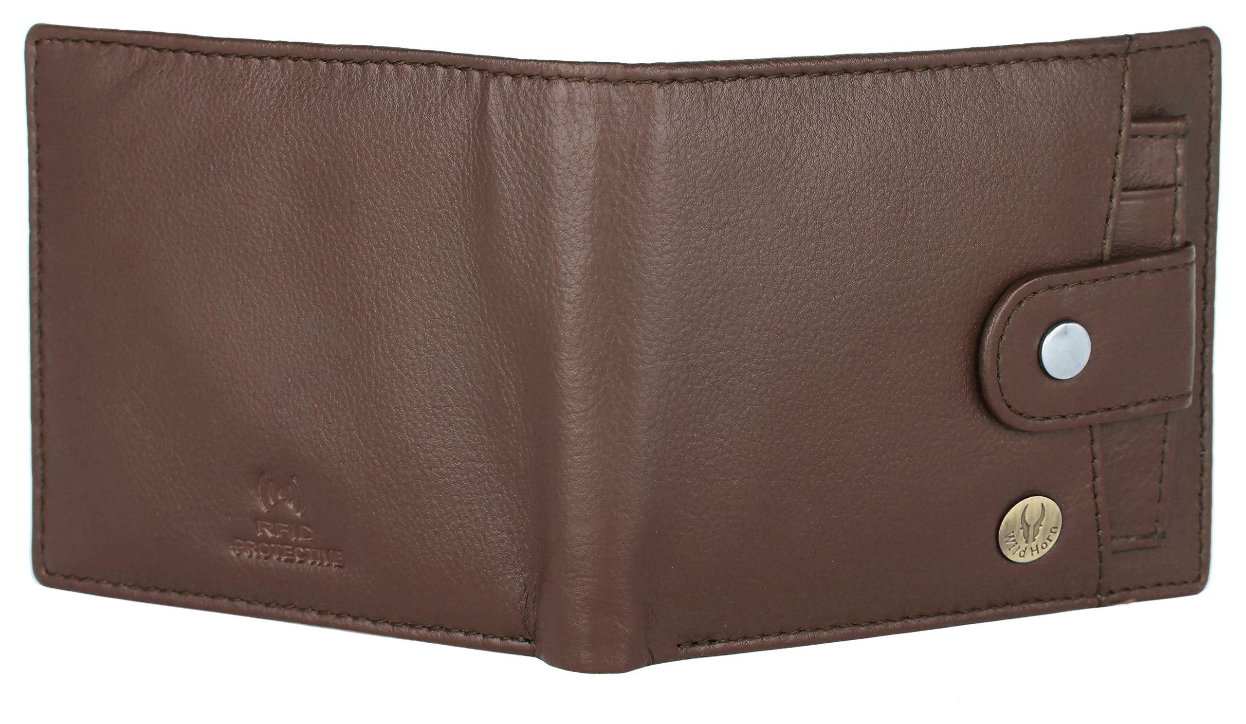 WildHorn Rfid Protected Leather Wallet For Men, Brown