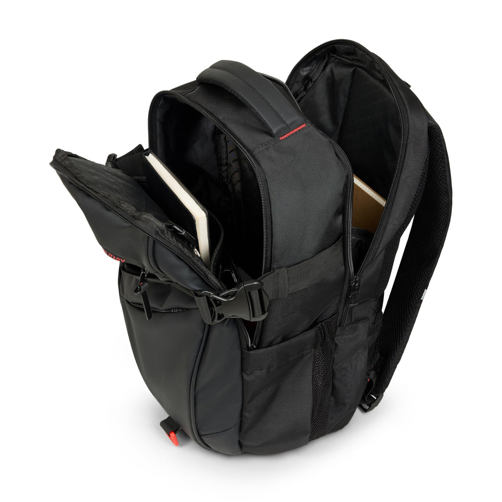 SWISS MILITARY 30L Unisex Laptop Travel Backpack for 15.6-Inch Laptops – with Luggage Strap, Detachable Key Ring, Anti-Theft Pocket, Expandable Bottle Pocket for Office and College Use