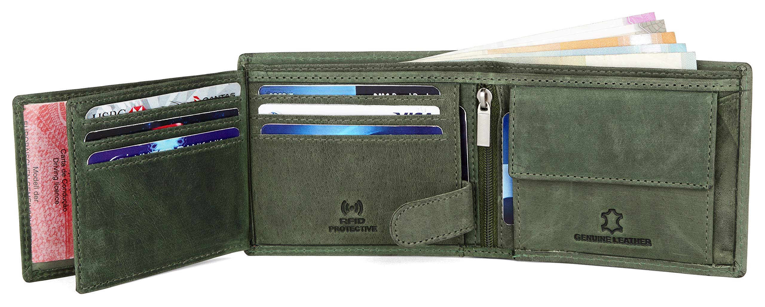 WildHorn Wildhorn India Oliver Green Leather Men's Wallet (WH7311GREEN)
