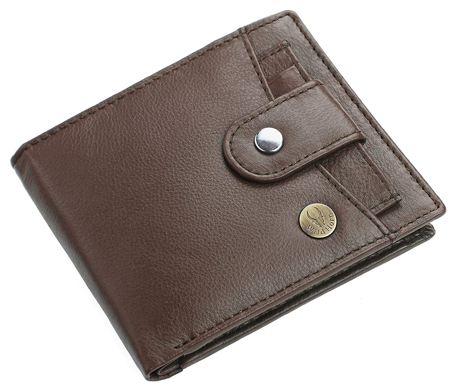 WildHorn Rfid Protected Leather Wallet For Men, Brown