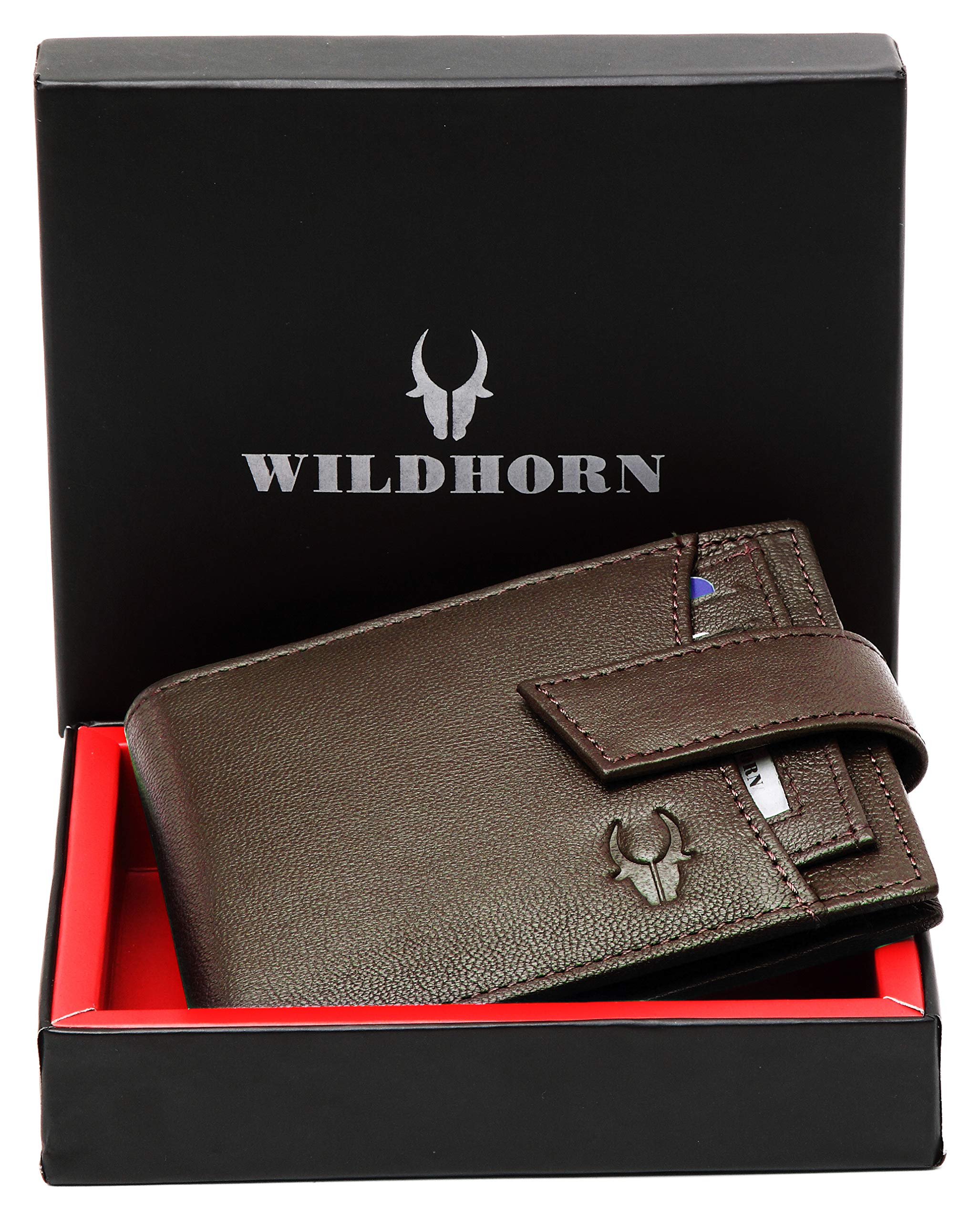WildHorn Rfid Protected Leather Wallet For Men, Brown