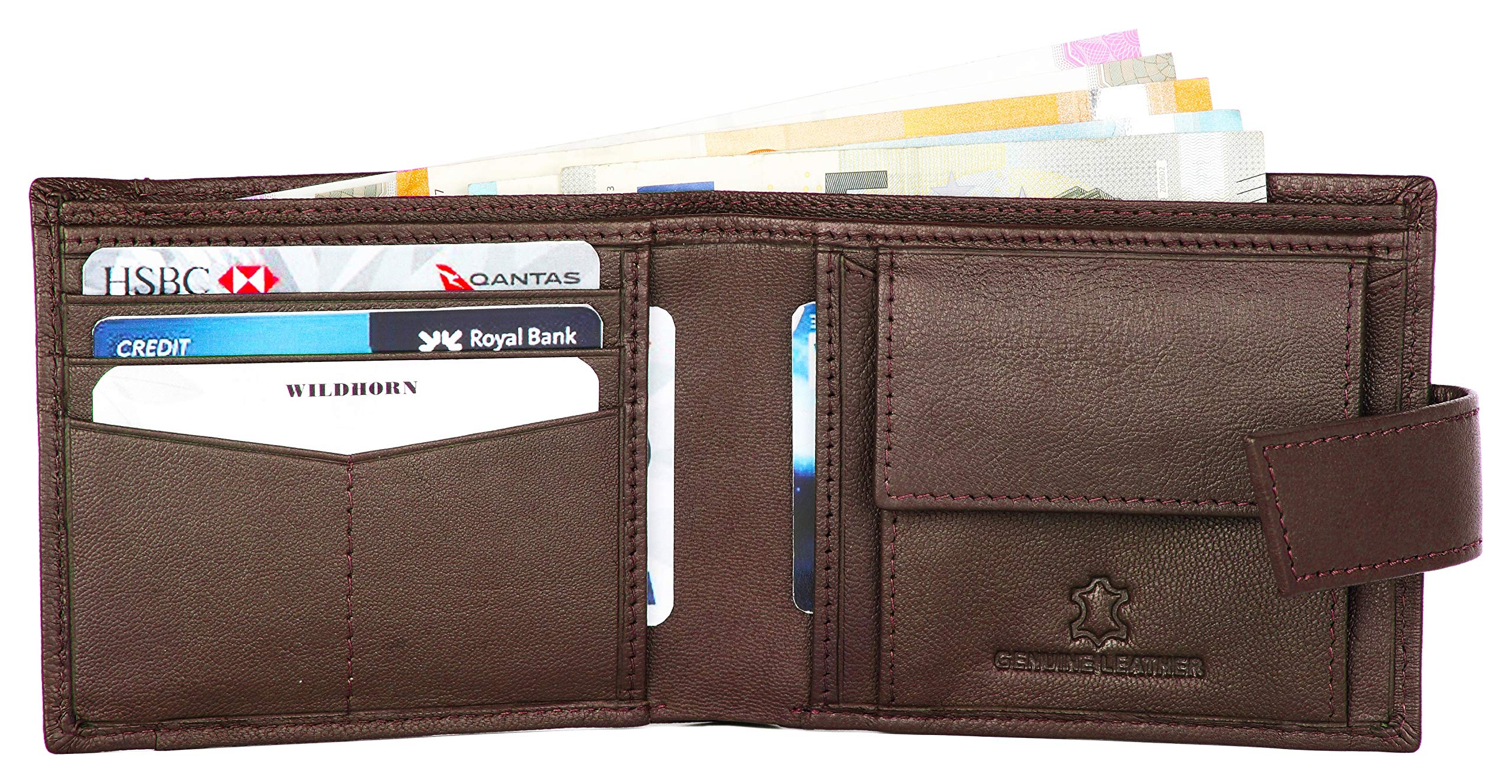 WildHorn Rfid Protected Leather Wallet For Men, Brown